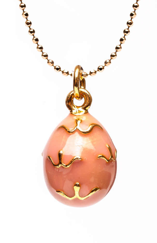 Seagulls Pink Egg Pendant