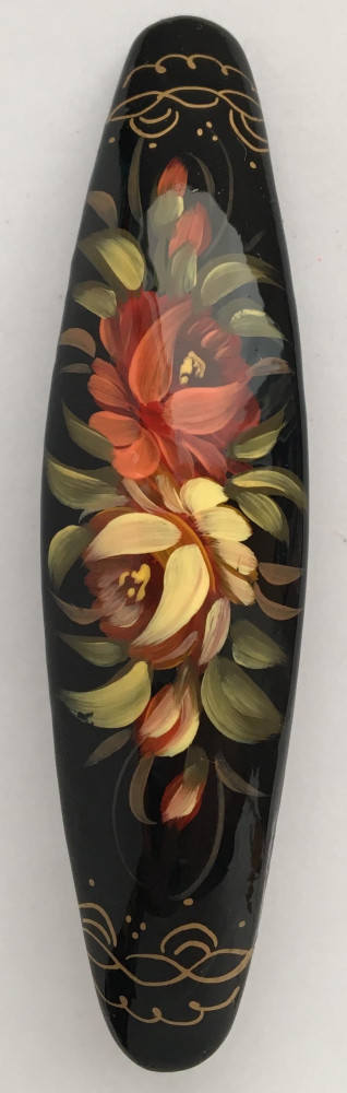 Lada Hair Clip Hand Painted Zhostovo Art