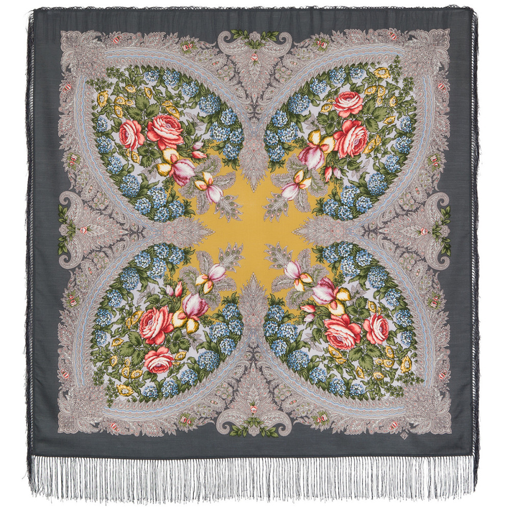 Shop Woolen Scarves with Silk Fringe 125x125 cm Платок «На гребне волны» online at Skazka.site | Eligible for fast shipping and free returns. Платок «На гребне волны»