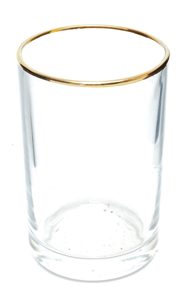 The Battle of Borodino Cast Brass Tea Glass Holder with Faceted Glass (by Kolchugino)