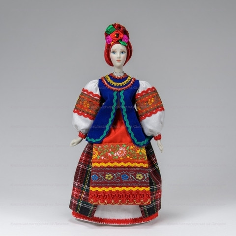 Ukrainian Beauty hand made Porcelain Doll in Vyshyvanka - 11 Inches (by Le Russe)
