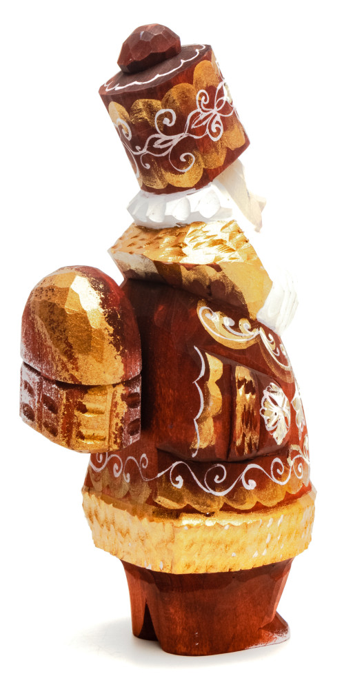 160 mm Santa Claus with a bag of gifts (by Igor Carved Wooden Figures Studio)