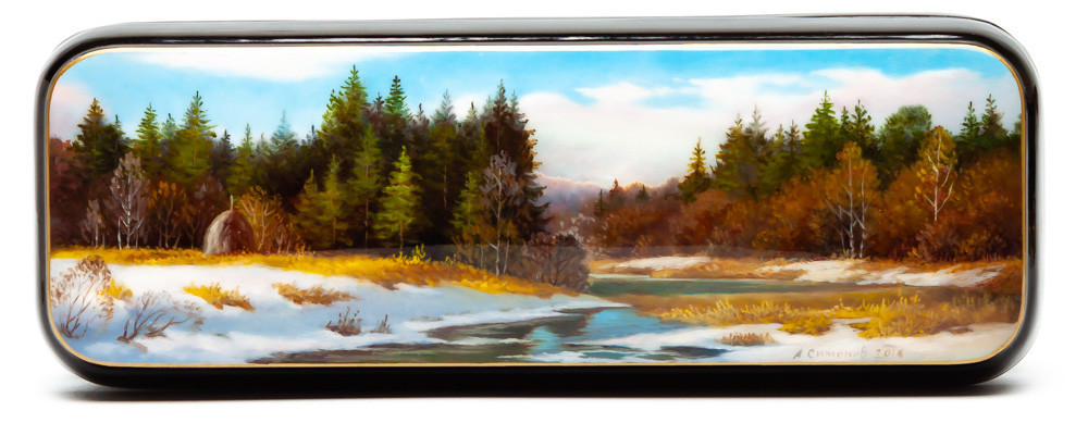 175x60mm River Hand Painted Jewellery Box (by Alexander G Studio)