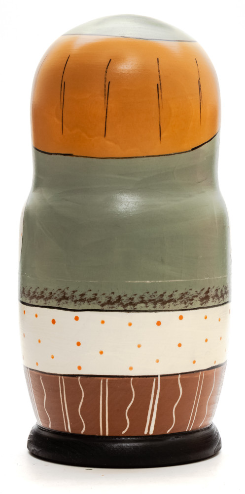 160 mm Fisherman hand painted Traditional Russian Wooden Matryoshka doll 5 pcs (by Sergey Malyutin)