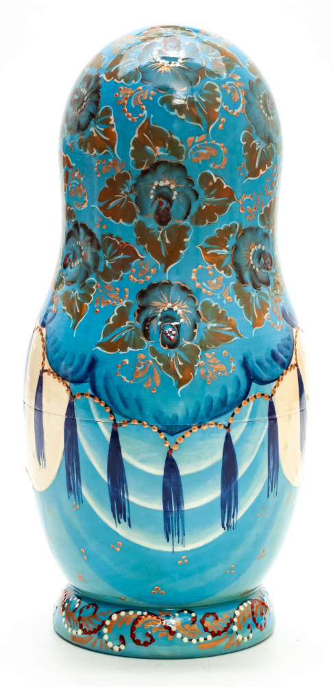 200 mm Moscow Saint Basil Cathedral hand painted on Wooden Matryoshka doll 5 pcs (by Trifinov Studio)