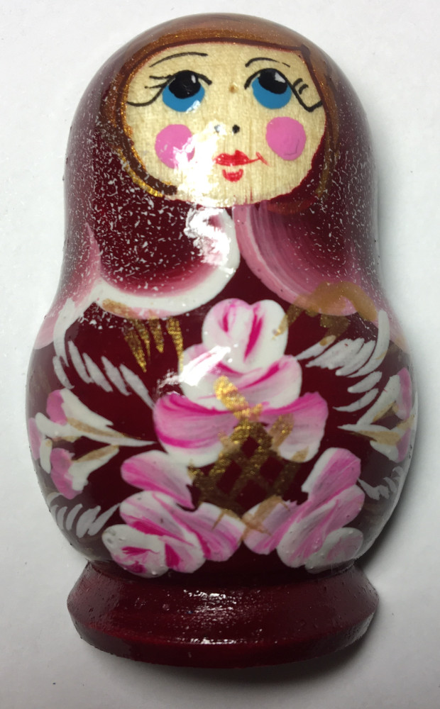 40x60 mm Maidan Style Hand Painted Russian Doll fridge magnet (by Elena Maidan Dolls Crafts)
