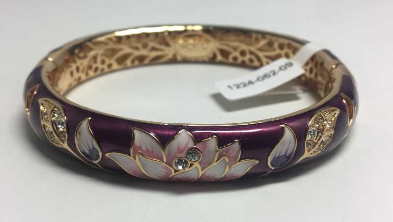 Lotus Violet Bracelet with Enamel (by AKM Gifts)