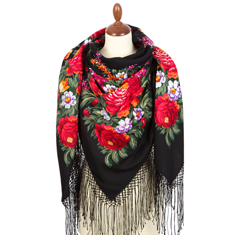 Shop Thick Woolen Fabric Shawls with Silk Fringe 148x148 cm Шаль «День Победы» online at Skazka.site | Eligible for fast shipping and free returns. Шаль «День Победы»