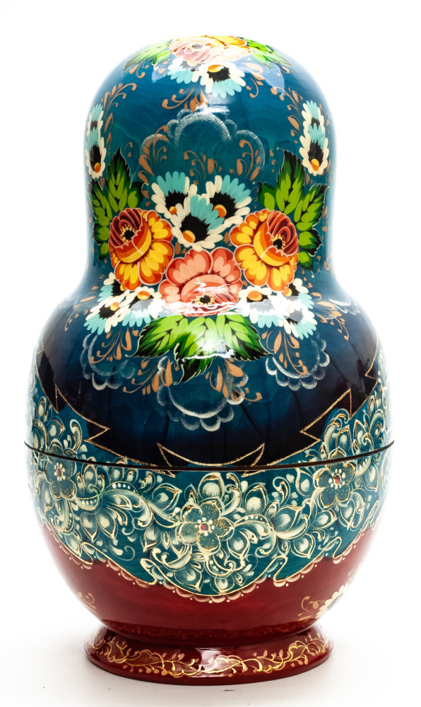 240mm Moscow Kremlin hand painted Matryoshka round Doll 5pcs (by Skazka)