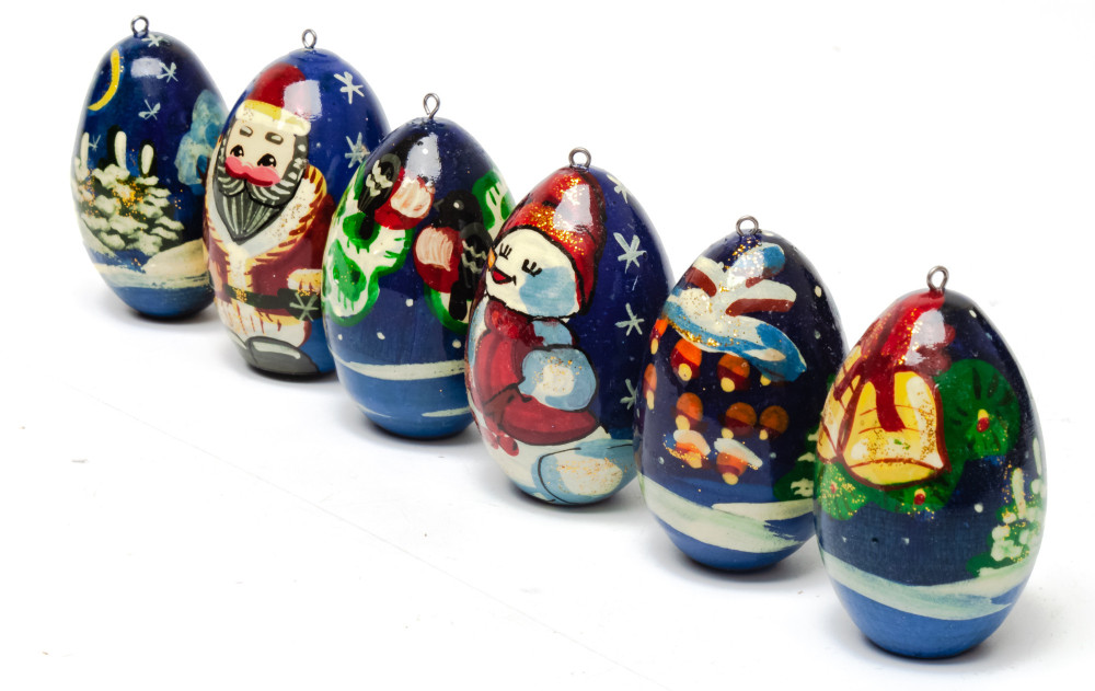 Russian Winter Christmas Tree Ornaments
