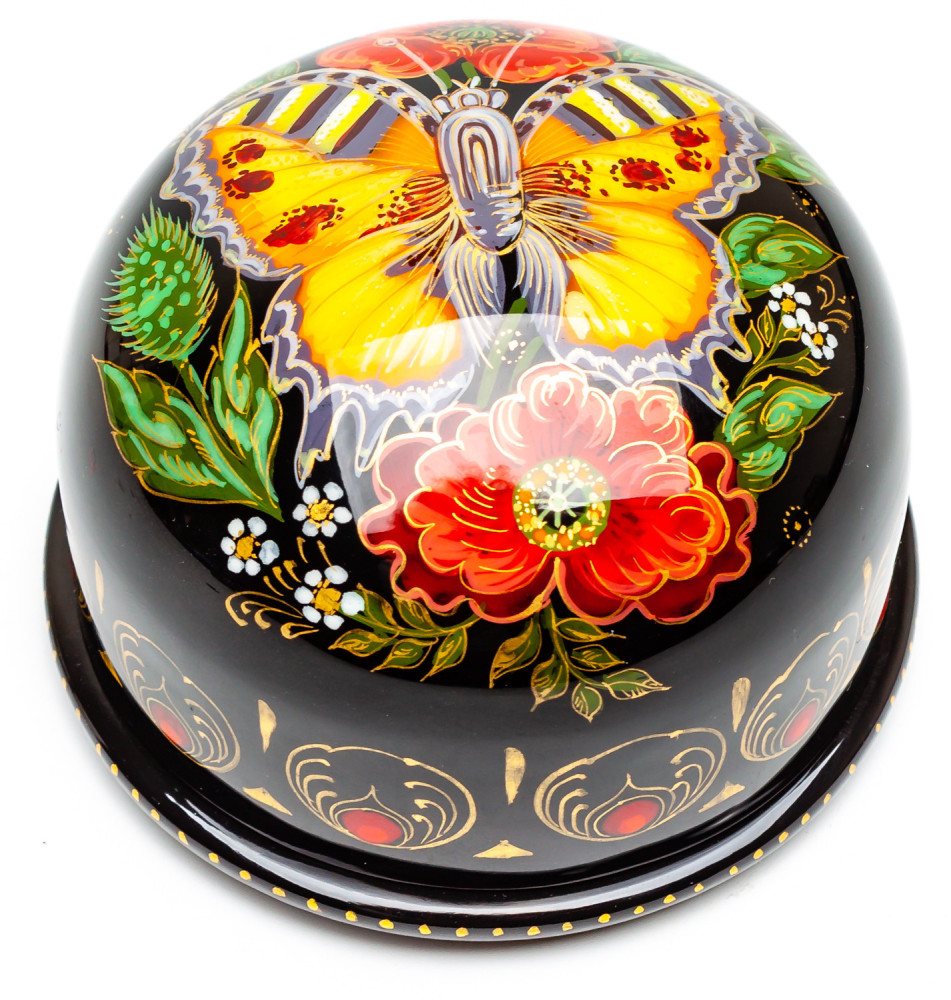 100x60mm Poppies Hand Painted Jewellery Box (by Sadko Workshop)