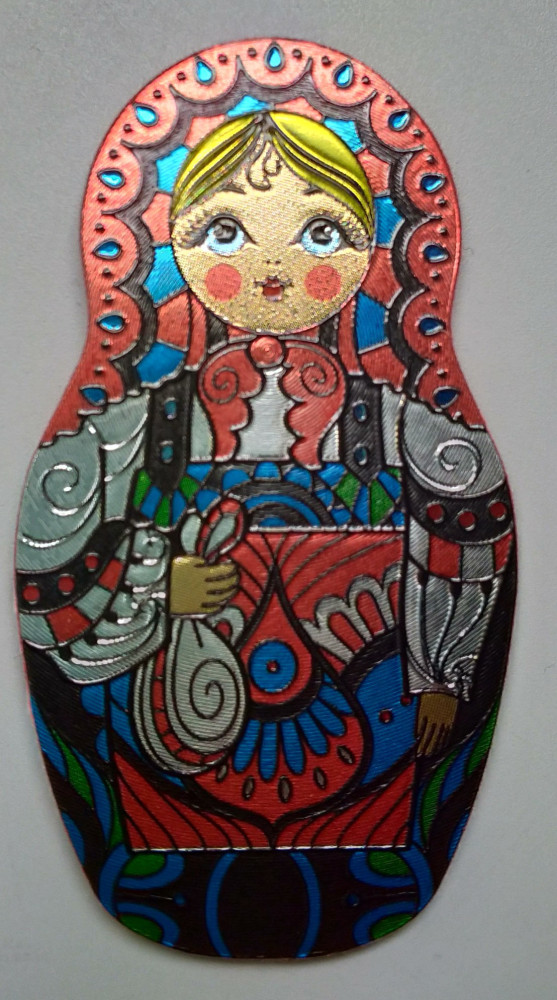 60x32 mm Russian Matryoshka Fridge Magnet (by AKM Gifts)