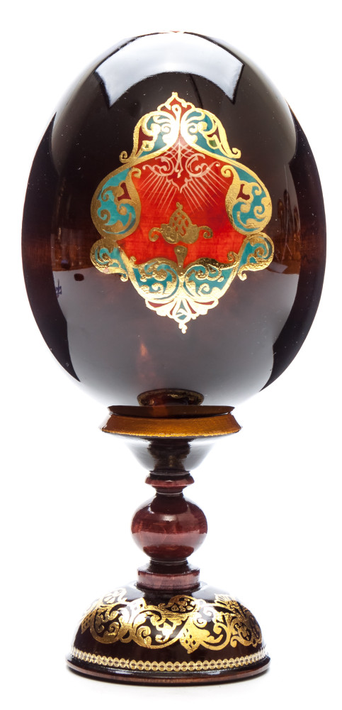 180 mm Feodorovskaya Godmother hand painted on wooden egg (by Hamlet Crafts)