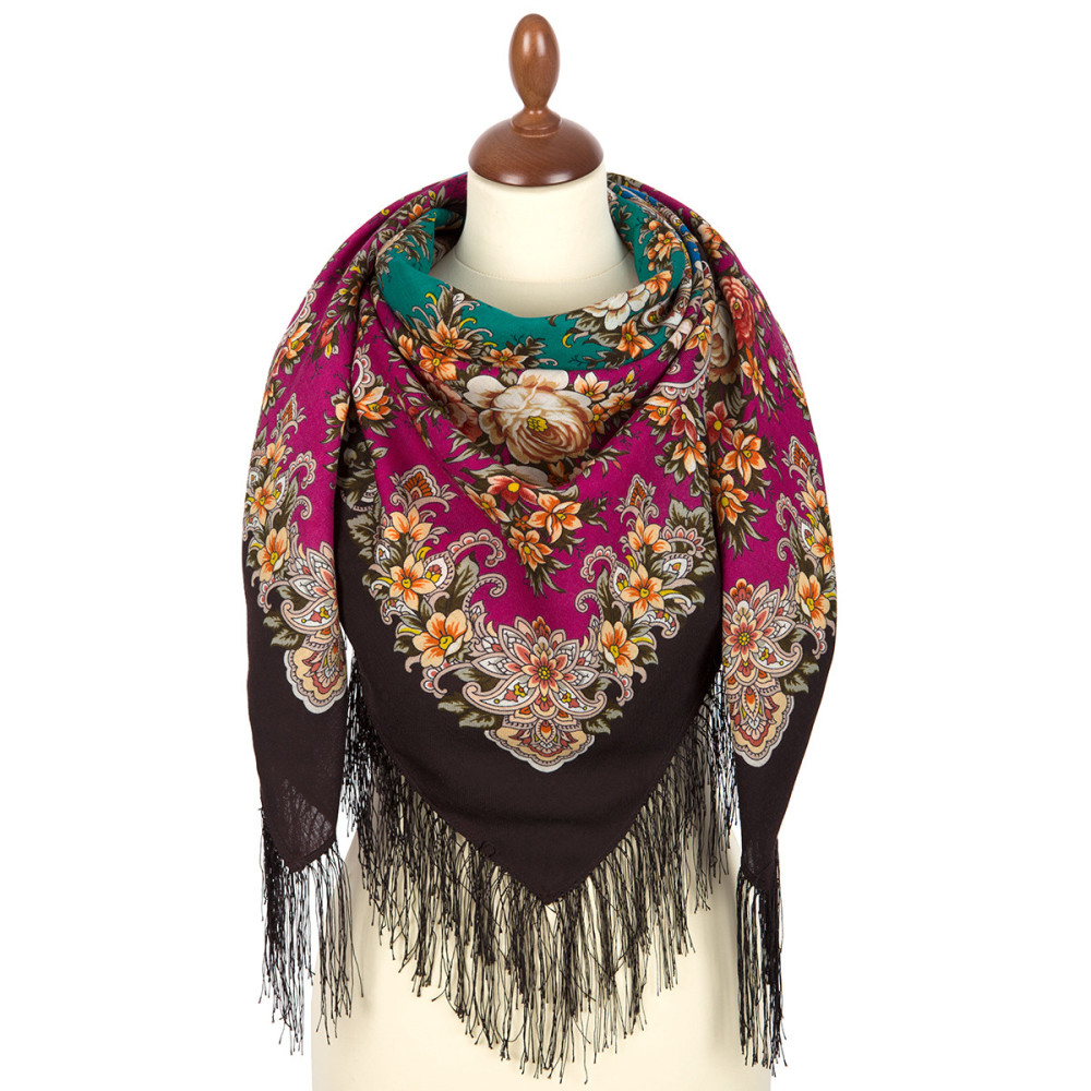 Shop Woolen Scarves with Silk Fringe 125x125 cm Платок «Услада» online at Skazka.site | Eligible for fast shipping and free returns. Платок «Услада»