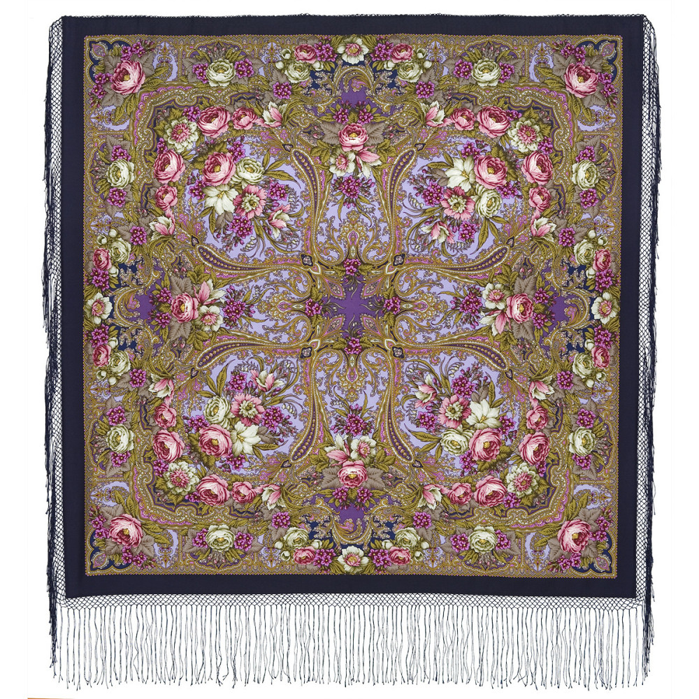 Shop Thick Woolen Fabric Shawls with Silk Fringe 148x148 cm Шаль «Счастливица» online at Skazka.site | Eligible for fast shipping and free returns. Шаль «Счастливица»