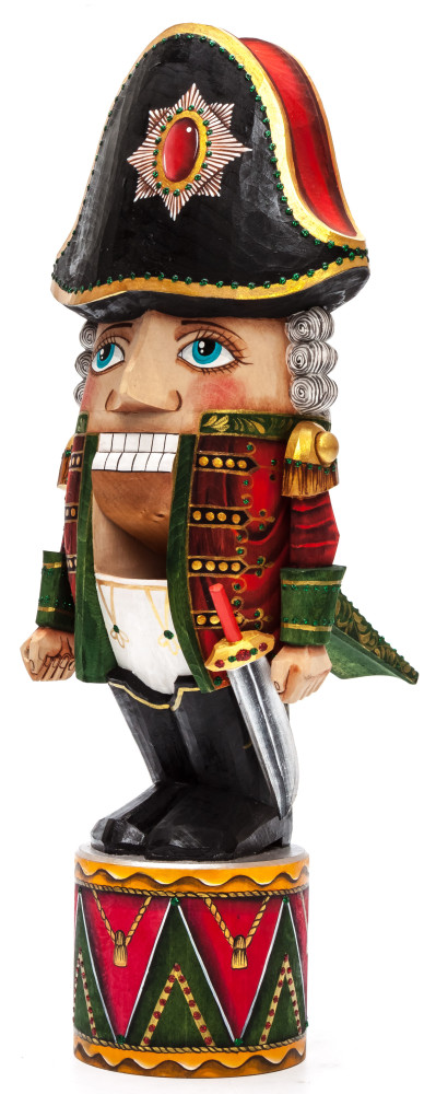 290 mm Nutcraker Hand Carved and Painted Wooden Figurine with Saber (be Sergey Christmas Workshop)
