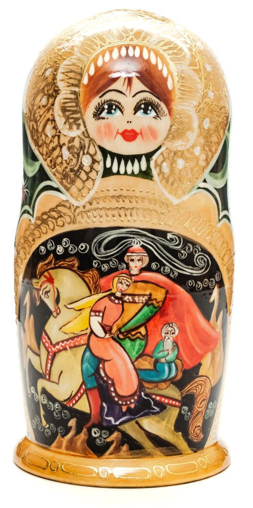 Shop Exclusive Nesting Dolls 220 mm Russian Fairytale handpainted Wooden Matryoshka Doll 7 pcs (by Valery Crafts) online at Skazka.site | Eligible for fast shipping and free returns. 220 mm Russian Fairytale handpainted Wooden Matryoshka Doll 7 pcs (by Valery Crafts)