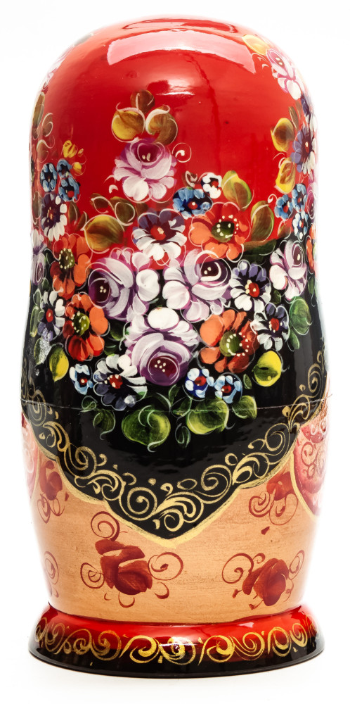 180 mm Moscow Snt Basil Cathedral Zhostovo matryoshka doll 5 pcs
