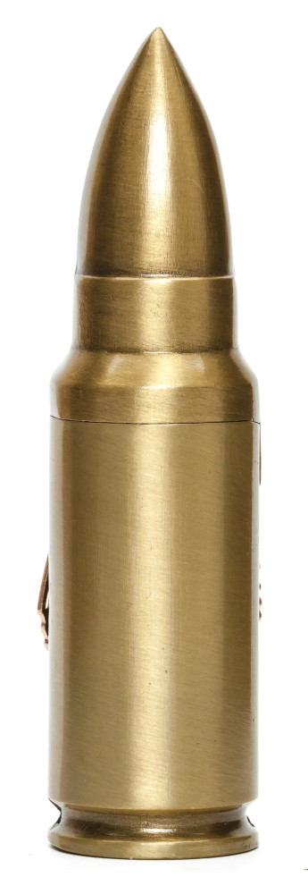 Workers Of The World, Unite! Hunter Bullet Gas Metal Lighter (by Sergio Accendino)