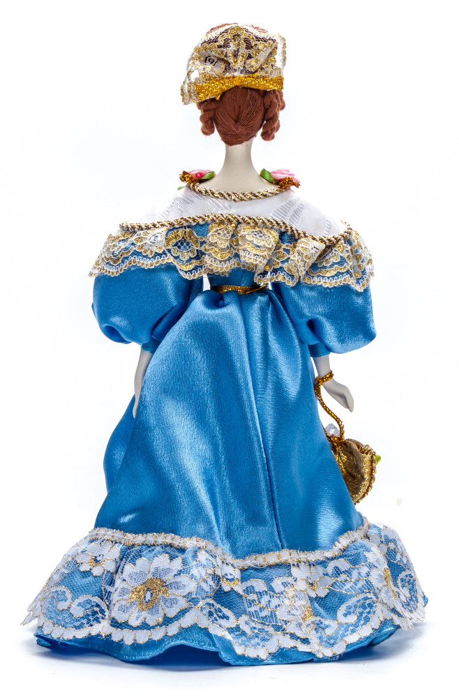 Russian Girl hand made Porcelain Doll in a 19th century Dress - 11 Inches (by Le Russe)