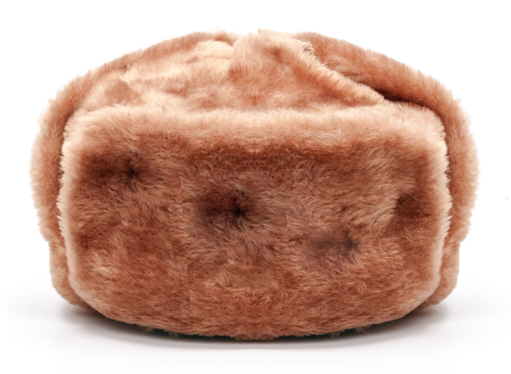 Russian Fur Ushanka Winter Hat (brown, any size)
