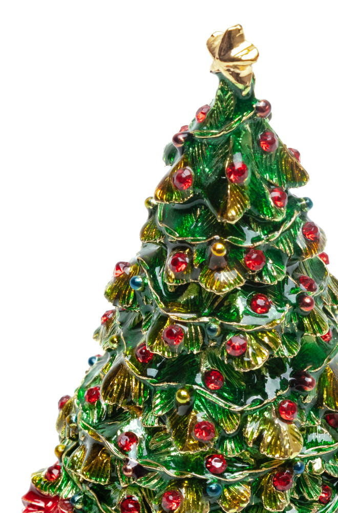 80 mm Green Christmas Tree Jewellery Box (by Alexaner G Studio)