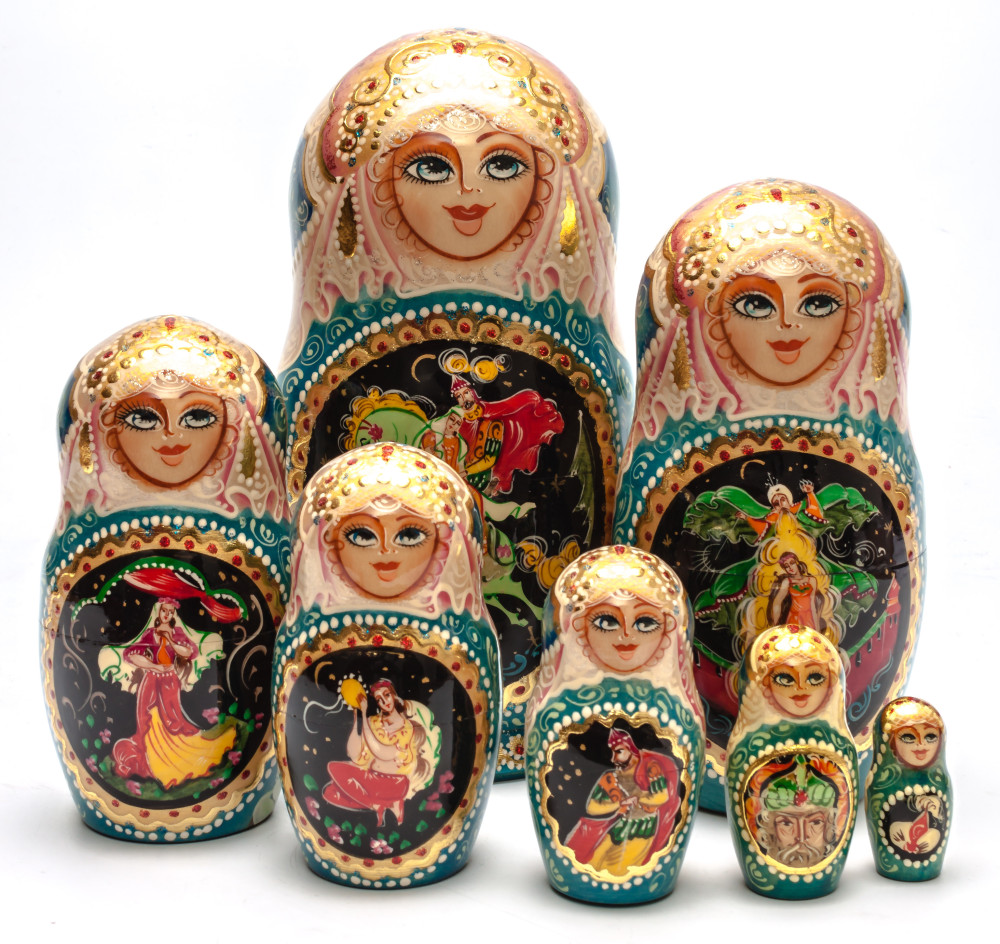 Shop Exclusive Nesting Dolls 230 mm Russian Fairytale handpainted Wooden Matryoshka Doll 7 pcs (by Skazka) online at Skazka.site | Eligible for fast shipping and free returns. 230 mm Russian Fairytale handpainted Wooden Matryoshka Doll 7 pcs (by Skazka)