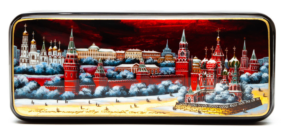 170x70mm Saint Basil Cathedral Hand Painted Jewellery Box (by Tatiana Shkatulka Crafts)
