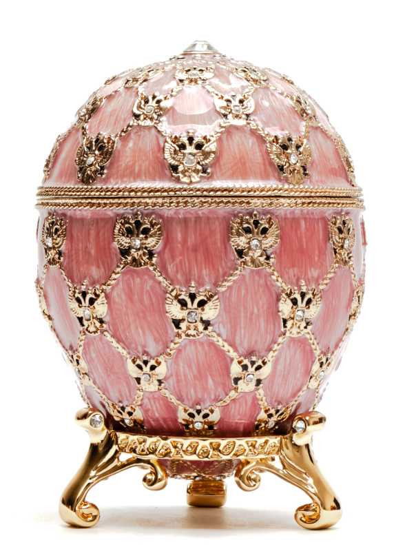 96 mm Imperial Coach and Pink Imperial Coronation Easter Egg