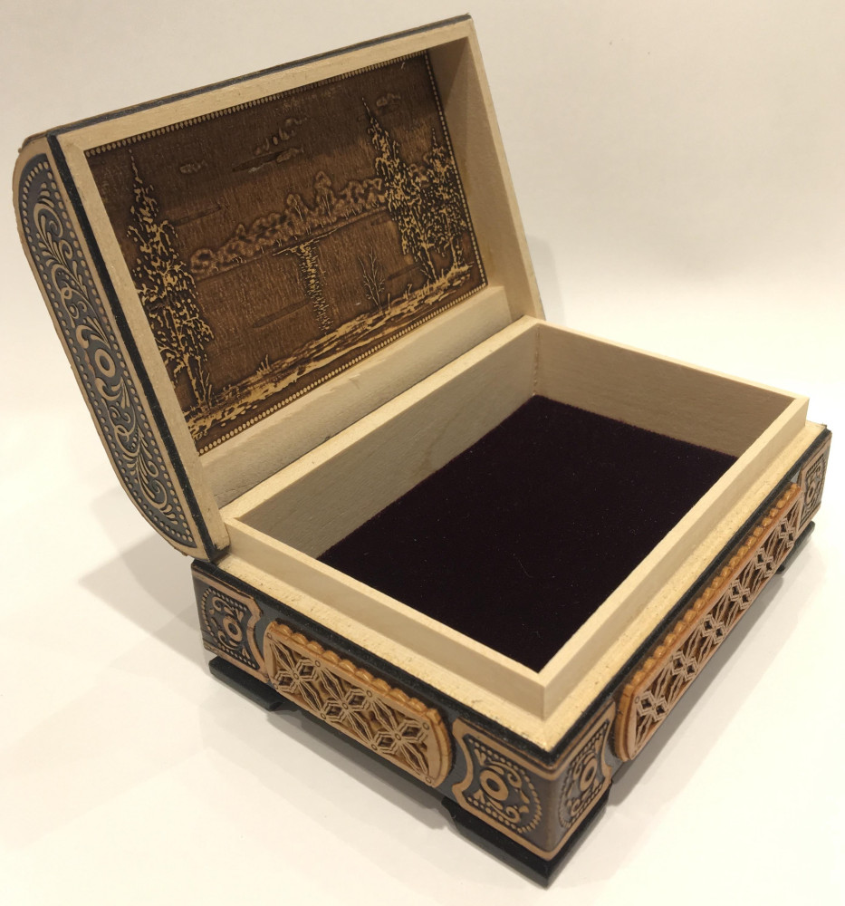 Birch Bark Hand-made Jewellery Box