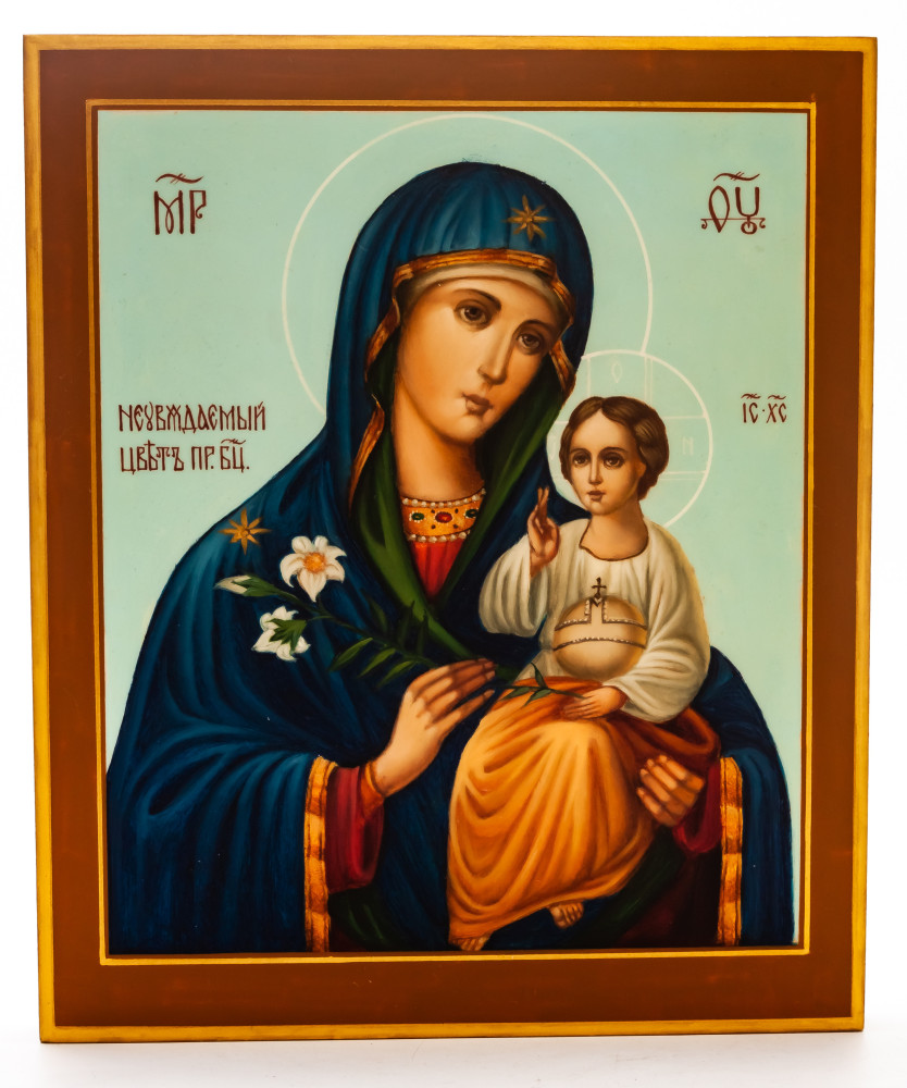 170x210mm Unfading Flower handpainted wooden Icon (by Galina Studio)