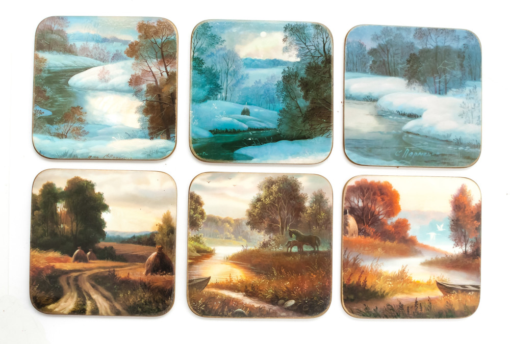 Coasters with Russian Landscapes