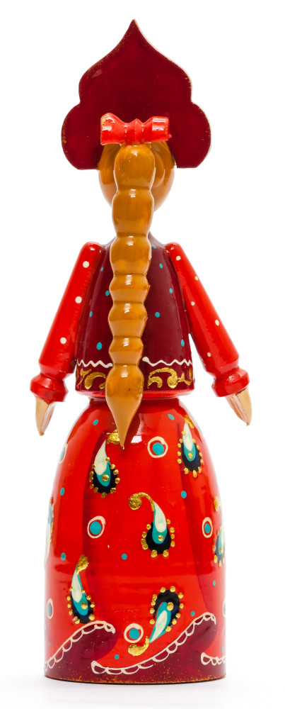 170 mm Russian Girl in Kokoshnik hand painted Wooden Doll (by Summer Shine)