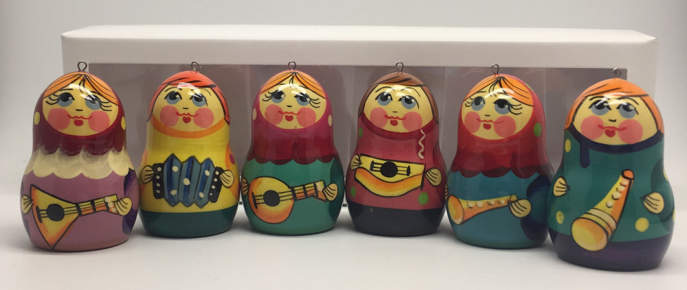 Matryoshka Musicians Christmas Ornaments