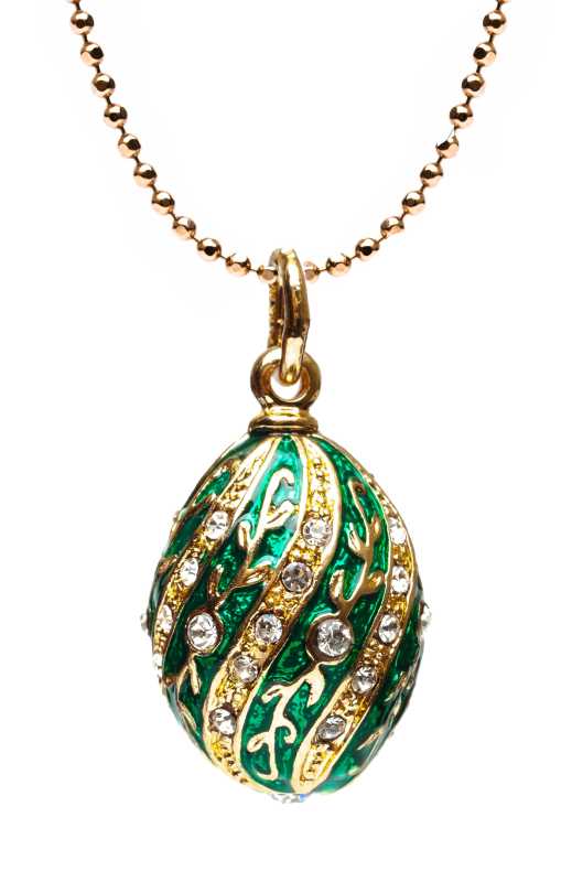 Twisted with a Twig Green Egg Pendant