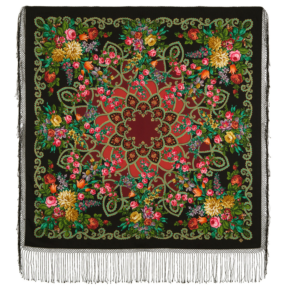 Shop Thick Woolen Fabric Shawls with Silk Fringe 148x148 cm Шаль «Цыганка Аза» online at Skazka.site | Eligible for fast shipping and free returns. Шаль «Цыганка Аза»