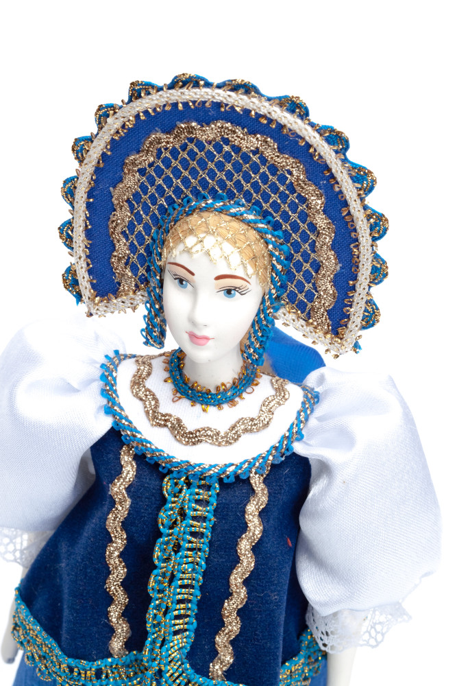 Russian Beauty hand made Porcelain Doll in Kokoshnik - 11 Inches (by Le Russe)