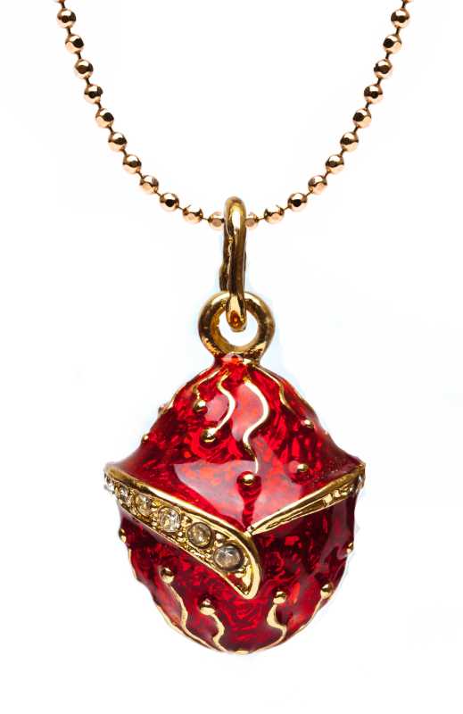 Meteorite Red Egg Pendant