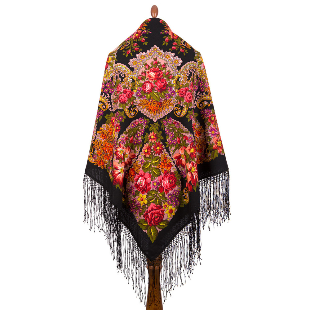 Shop Thick Woolen Fabric Shawls with Silk Fringe 148x148 cm Шаль «Галина» online at Skazka.site | Eligible for fast shipping and free returns. Шаль «Галина»