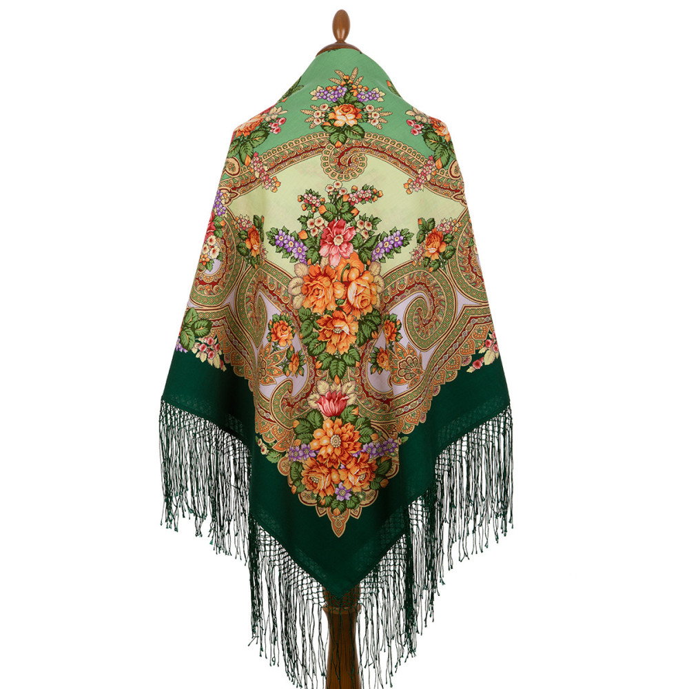 Shop Thick Woolen Fabric Shawls with Silk Fringe 148x148 cm Шаль «Лабзинский» online at Skazka.site | Eligible for fast shipping and free returns. Шаль «Лабзинский»