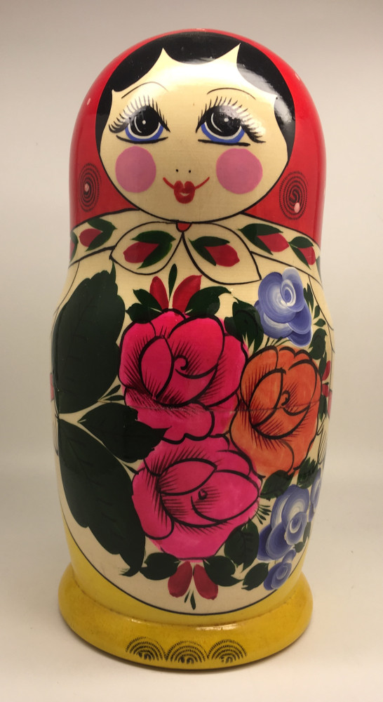 U Semenovskaya Hand Painted Matryoshka Doll 10 pcs