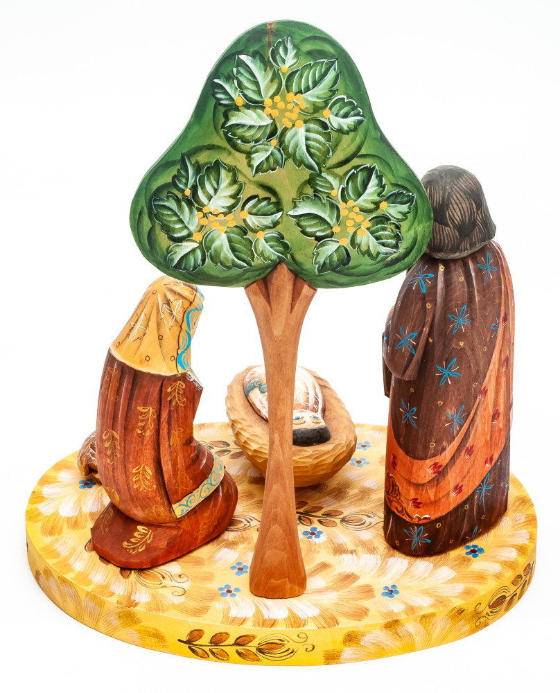 Nativity Set of 5 handpainted Carving Wooden Figures