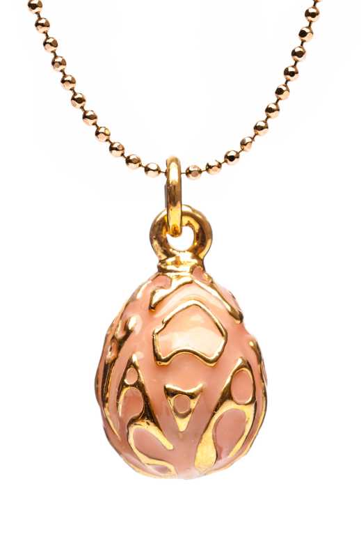 Abstraction Pink Egg Pendant