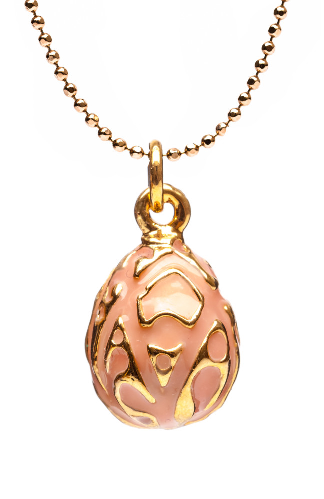 Abstraction Pink Egg Pendant