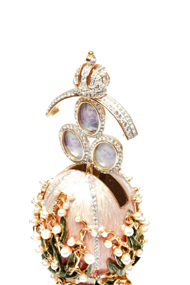 160 mm The Lilies of the Valley Pink Easter Egg