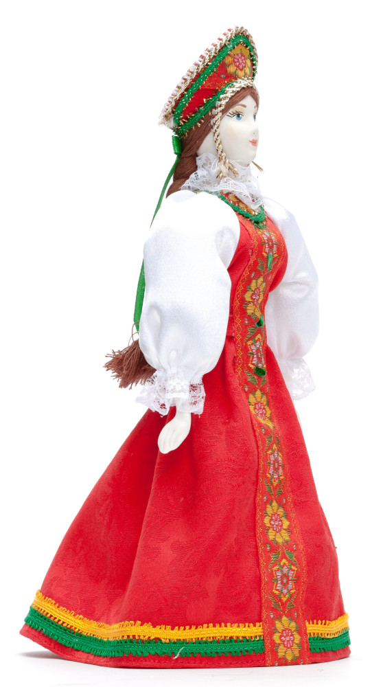 270 mm Russian Girl Doll in a Traditional Dress Porcelain Statue (by Le Russe)