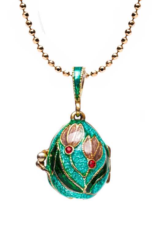 Tullips Opening Green Egg Pendant