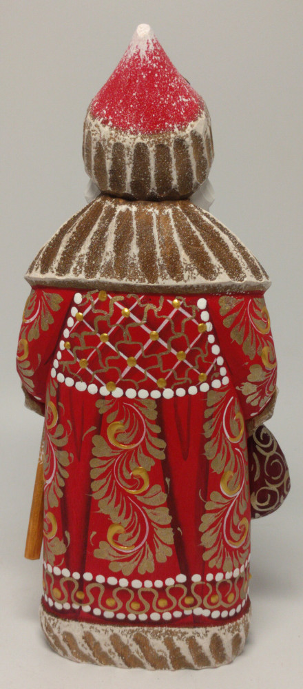 180 mm Santa Claus With a Staff And a Bag of Gifts (by Igor Carved Wooden Figures Studio)