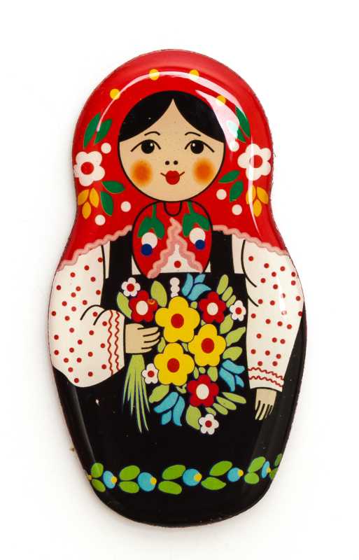 60x32 mm Russian Matryoshka Fridge Magnet (by AKM Gifts)
