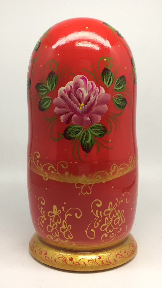 180 mm Summer Flowers hand painted Russian Matryoshka Doll 5pcs (by Summer Shine)